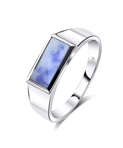 Blue Point Stone Silver Rings NSR-2379